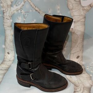Chippewa Black Leather unisexBoots with 2 straps